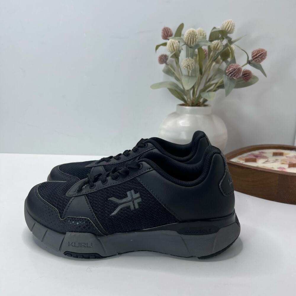 Kuru Quantum 2.0 Walking Comfort Sneaker Jet Black/Gray Women 7M Tried On